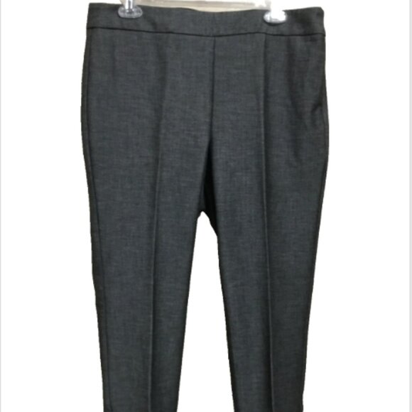 Talbots Women Size 12P Chatham Ankle Pant Sits Waist Slim Leg Gray Side Zip NWT - Picture 2 of 10